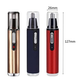 Electric Ear Neck Nose Hair Trimmer Eyebrow Trimmer Implement Shaver Clipper Shaver Man Woman Clean Trimer Razor Remover Kit IPX7 Waterproof Dual Edge Blades for Easy Cleansing (RED)