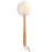 Shower Loofah Body & Back Scrubber - Exfoliating Loofah Bath Brush On a Stick - with Long Wooden Handle Back Brush for Men & Women - Easy Reach Body Wash & Lotion ApplicatorWhite