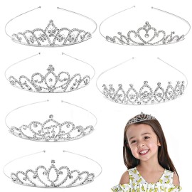 6 Pack Crystal Tiara Crown,Rhinestone Princess Crown,Silver Crystal Tiara for Girls,Women,Weddings,Parties,Prom Headdresses 6 Pack Crystal Tiara Crown,Rhinestone Princess Crown,Silver Crystal Tiara for Girls,Women,Weddings,Parties,Prom Headdresses