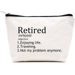 Retirement Appreciation Gifts for Colleagues -Makeup Bag Cosmetic Bag Travel Pouch -Coworker Leaving Going Away Retirement Gift for Mom,Boss,Teachers,Nurse,Friends,Sister-Not My Problem Anymore