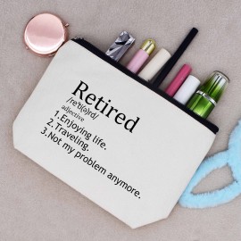 Retirement Appreciation Gifts for Colleagues -Makeup Bag Cosmetic Bag Travel Pouch -Coworker Leaving Going Away Retirement Gift for Mom,Boss,Teachers,Nurse,Friends,Sister-Not My Problem Anymore Retirement Appreciation Gifts for Colleagues -Makeup Bag Cosmetic Bag Travel Pouch -Coworker Leaving Going Away Retirement Gift for Mom,Boss,Teachers,Nurse,Friends,Sister-Not My Problem Anymore