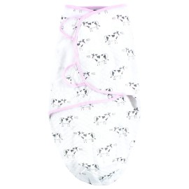 Hudson Baby Unisex Baby Quilted Cotton Swaddle Wrap 3pk, Girl Farm Animals, 0-3 Months