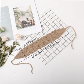 CHLINS Headband, 3PCS Crochet Hairband for Women - Floral Elastic Handmade Head Wrap Bohemian knit Headband for Women and Girls (Purple, Beige, Light coffee) CHLINS Headband, 3PCS Crochet Hairband for Women - Floral Elastic Handmade Head Wrap Bohemian knit Headband for Women and Girls (Purple, Beige, Light coffee)