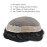 FACE MIRACLE Fine Mono Mens Toupee Poly Coating Around Hair Systems Black Indian Remy Human Hairpieces Druable PU Replacements for Men (6*9, 1 Off Black -110% Light to Medium Density)