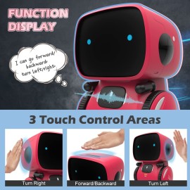 KaeKid Robots for Girls 3-5, Interactive Smart Robotic with Touch Sensor, Voice Control, Speech Recognition, Singing, Dancing, Repeating and Recording, Birthday Gifts for 3+ Year Old Kids Boys Girls