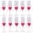 FZBNSRKO Lip Gloss Tubes, 10pcs 8ml Empty Refillable Bottles, Wineglass Shaped Containers for Women Girls, Reusable, Portable, Transparent and Red