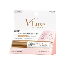 V Luxe by iEnvy Waterproof Strip Lash Adhesive Clear, Latex-FREE, Biotin Infused