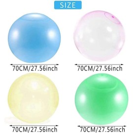 2 pcs Bubble Ball Toy for Kids 27inch Inflatable Water Bubble Ball Balloon Beach Ball Garden Ball for Outdoor Indoor Play, Soft Rubber Ball Balloon