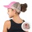 Ponyflo Original Kids Tie Dye Mesh Back Ponytail and Messy Bun Pony Cap with Full Back Opening