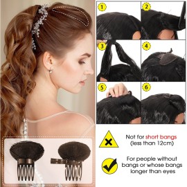 12 Pieces Hair Styling Set: Sponge, Invisible Clips, Combs, Volume Inserts, Hair Extensions Accessories (Black, Coffee, Dark Brown) 12 Pieces Hair Styling Set: Sponge, Invisible Clips, Combs, Volume Inserts, Hair Extensions Accessories (Black, Coffee, Dark Brown)