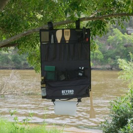 Camp Kitchen Organizer and Utensil Kit - Set of 14 - Travel Organizer - Grill Accessories - Portable Camping Gear