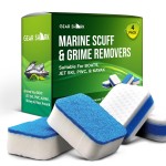 Gearshark Marine Scuff Erasers | Magic Sponge Pads for Boats | Effectively Remove Dirt, Grease, Grime | Premium Boat Accessories, Boat Accessories & Boating Essentials | Boat Cleaning Supplies