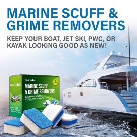 Gearshark Marine Scuff Erasers | Magic Sponge Pads for Boats | Effectively Remove Dirt, Grease, Grime | Premium Boat Accessories, Boat Accessories & Boating Essentials | Boat Cleaning Supplies
