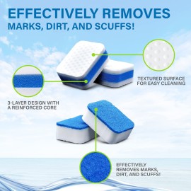 Gearshark Marine Scuff Erasers | Magic Sponge Pads for Boats | Effectively Remove Dirt, Grease, Grime | Premium Boat Accessories, Boat Accessories & Boating Essentials | Boat Cleaning Supplies