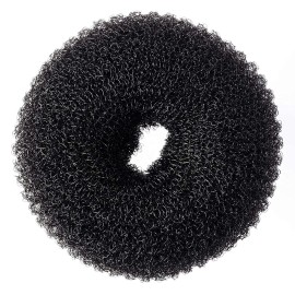 Hair Donut Bun Maker, Ring Style Bun, Chignon Hair Increase Doughnut Shaper for Thick and Long Hair (XX-Large, 5.5 Inch/Black)