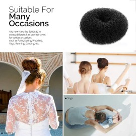 Hair Donut Bun Maker, Ring Style Bun, Chignon Hair Increase Doughnut Shaper for Thick and Long Hair (XX-Large, 5.5 Inch/Black) Hair Donut Bun Maker, Ring Style Bun, Chignon Hair Increase Doughnut Shaper for Thick and Long Hair (XX-Large, 5.5 Inch/Black)