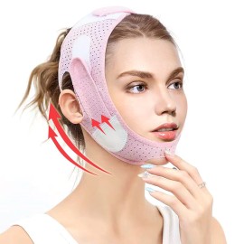 V-Line Mask Chin Strap, Reusable V Shaped Face Belt for Sleeping Jaw Exerciser, Prevent Sagging V-Line Lifting Chinstrap, Facial Slimmer Shaper for Women and Men Double Chin (Pink) V-Line Mask Chin Strap, Reusable V Shaped Face Belt for Sleeping Jaw Exerciser, Prevent Sagging V-Line Lifting Chinstrap, Facial Slimmer Shaper for Women and Men Double Chin (Pink)