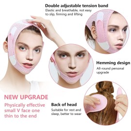 V-Line Mask Chin Strap, Reusable V Shaped Face Belt for Sleeping Jaw Exerciser, Prevent Sagging V-Line Lifting Chinstrap, Facial Slimmer Shaper for Women and Men Double Chin (Pink) V-Line Mask Chin Strap, Reusable V Shaped Face Belt for Sleeping Jaw Exerciser, Prevent Sagging V-Line Lifting Chinstrap, Facial Slimmer Shaper for Women and Men Double Chin (Pink)