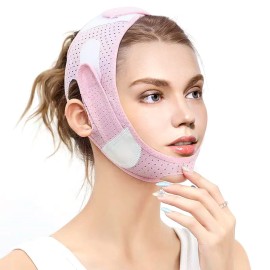 V-Line Mask Chin Strap, Reusable V Shaped Face Belt for Sleeping Jaw Exerciser, Prevent Sagging V-Line Lifting Chinstrap, Facial Slimmer Shaper for Women and Men Double Chin (Pink) V-Line Mask Chin Strap, Reusable V Shaped Face Belt for Sleeping Jaw Exerciser, Prevent Sagging V-Line Lifting Chinstrap, Facial Slimmer Shaper for Women and Men Double Chin (Pink)
