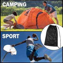 2 Packs Mesh Gear Bag for Snorkel Equipment, Oversized 18 x 27 Mesh Dive Bag Scuba Diving Bag Snorkel Bag Backpack for Snorkeling Gear, Fins, Swimming Gear, Beach and Sports Equipment (Black & Blue)