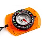 Orienteering Compass - Hiking Backpacking Compass - Advanced Scout Compass Camping and Navigation - Boy Scout Compass Kids - Childrens Compasses for Map Reading - Baseplate Compass Survival (Orange)