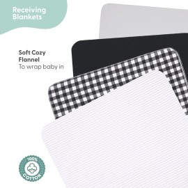 The Peanutshell Baby Layette Gift Set for Baby Girls - 23 Piece New Born Girl Gift Set, Clothes & Newborn Essentials Must Haves - Girl Clothes 0-3 Months - Black & White