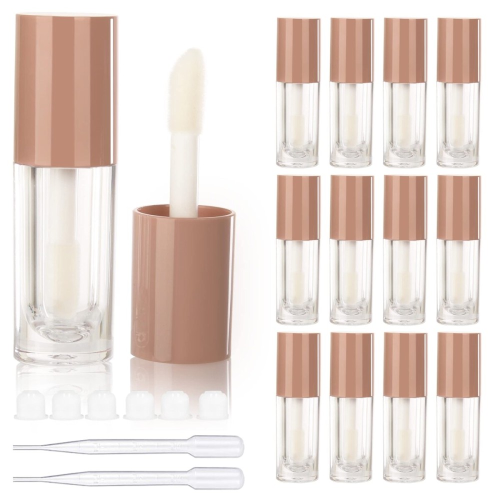 COSIDEA 14pcs Empty 6ml big brush lip gloss tubes for DIY lip gloss,Nude lipgloss containers COSIDEA 14pcs Empty 6ml big brush lip gloss tubes for DIY lip gloss,Nude lipgloss containers