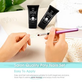 Rosalind Clear Poly Nail Gel Extension, 2PCS 30ML Acrylic Builder Gel, Clear Colors Rosalind Clear Poly Nail Gel Extension, 2PCS 30ML Acrylic Builder Gel, Clear Colors