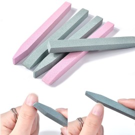 6 Pieces Nail Art File Nail Cuticle Pusher Pumice Stone Nail Art File Pumice Stone Nail Cuticle Pusher Trimmer Pedicure Nail Art Pedicure Manicure Tools for Home Salon, Green