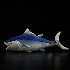 ZHONGXIN MADE Simulation Bluefin Tuna Stuffed Plush Toy - 16inch Lifelike Depth Ocean Animals Bluefin Tuna Fish Plushie Toys Figur, Super Soft Plush Dolls for Kids Stuffed Model Toys, Gifts for Kids
