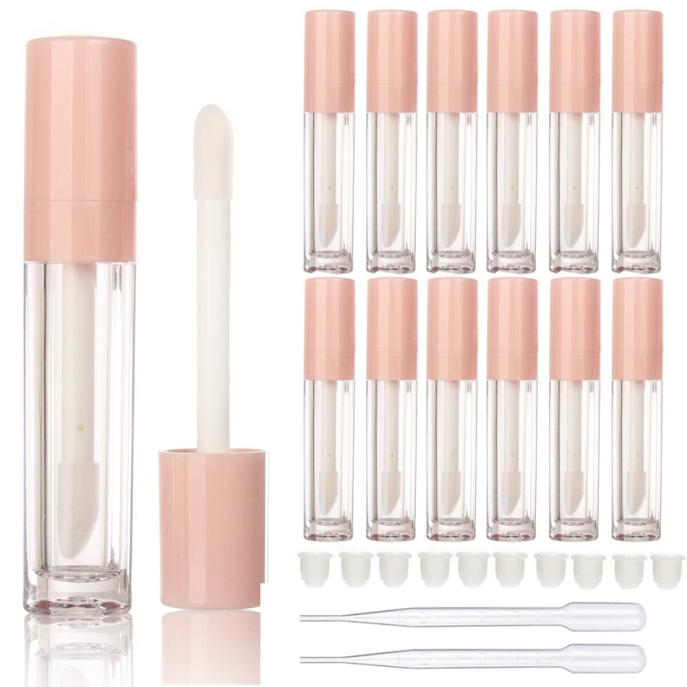 COSIDEA 14pcs empty 8ml big wand lip gloss tube concealer tube packing (pink) COSIDEA 14pcs empty 8ml big wand lip gloss tube concealer tube packing (pink)