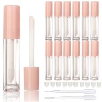 COSIDEA 14pcs empty 8ml big wand lip gloss tube concealer tube packing (pink)