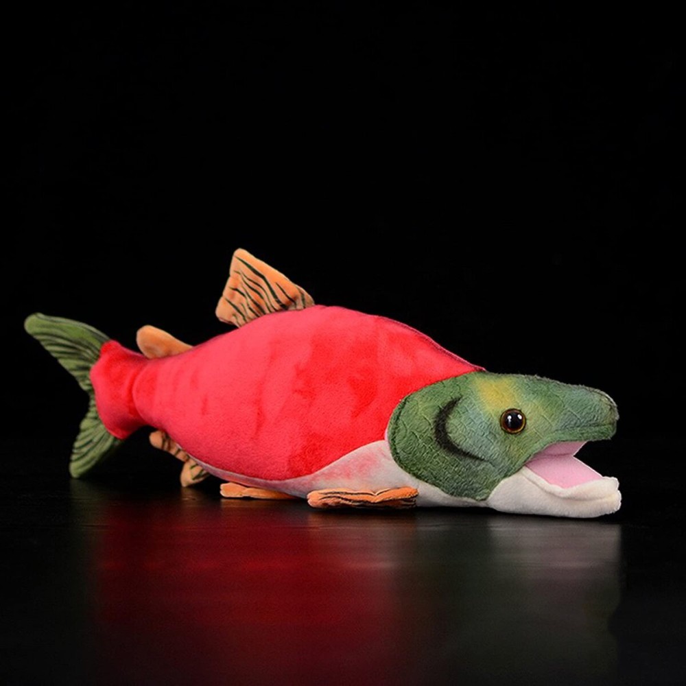 ZHONGXIN 15 Cute Sockeye Salmon Plush Toy, Stuffed Animal for Kids, Deep Sea Collection Gift (Sockeye Salmon)