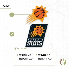 Desert Cactus Phoenix Suns Sticker NBA Officially Licensed Vinyl Decal Laptop Water Bottle Car Scrapbook (4 Inch)