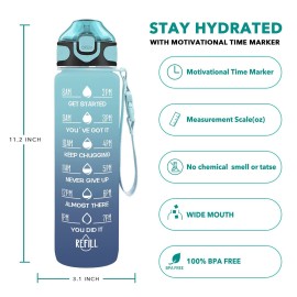 Enerbone 32 oz Drinking Water Bottle with Times to Drink and Straw, Motivational with Carrying Strap, Leakproof BPA & Toxic Free, Ensure You Drink Enough Water for Fitness Gym Outdoor Enerbone 32 oz Drinking Water Bottle with Times to Drink and Straw, Motivational with Carrying Strap, Leakproof BPA & Toxic Free, Ensure You Drink Enough Water for Fitness Gym Outdoor