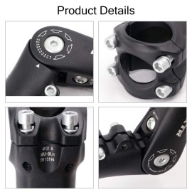 OSAGIE Bike Stem, Aluminum Alloy MTB Stem, Mountain Bike Stem for 28.6mm (1-1/8) Handlebar of Bicycle, Road Bike, MTB, BMX, Cycling(0~90 31.8x90mm)