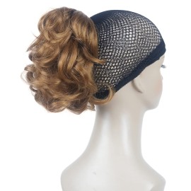 Lydell Short Ponytail Hair Extensions Wavy Curly Synthetic Hairpiece with Jaw Claw (27 Strawberry Blonde) Lydell Short Ponytail Hair Extensions Wavy Curly Synthetic Hairpiece with Jaw Claw (27 Strawberry Blonde)