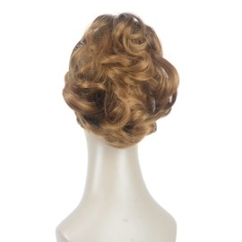 Lydell Short Ponytail Hair Extensions Wavy Curly Synthetic Hairpiece with Jaw Claw (27 Strawberry Blonde) Lydell Short Ponytail Hair Extensions Wavy Curly Synthetic Hairpiece with Jaw Claw (27 Strawberry Blonde)