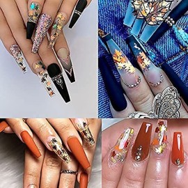 Nail Art Maple Leaf Flake 20gram Glitter Fall Leaves Metallic 3D Maple Leaf Shaped Red Yellow Orange Mixed Design Confetti -Maple Spangles for Women Girls Manicure Kit Decorations (2 Pot) Nail Art Maple Leaf Flake 20gram Glitter Fall Leaves Metallic 3D Maple Leaf Shaped Red Yellow Orange Mixed Design Confetti -Maple Spangles for Women Girls Manicure Kit Decorations (2 Pot)