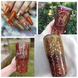 Nail Art Maple Leaf Flake 20gram Glitter Fall Leaves Metallic 3D Maple Leaf Shaped Red Yellow Orange Mixed Design Confetti -Maple Spangles for Women Girls Manicure Kit Decorations (2 Pot) Nail Art Maple Leaf Flake 20gram Glitter Fall Leaves Metallic 3D Maple Leaf Shaped Red Yellow Orange Mixed Design Confetti -Maple Spangles for Women Girls Manicure Kit Decorations (2 Pot)