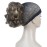Lydell Short Ponytail Hair Extensions Wavy Curly Synthetic Hairpiece with Jaw Claw (12TT26 Brown Highlighted)
