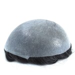 HAIR NATURE Men Toupee Hair Pieces, Human Hair Replacement Systems, Male Hair Units Ultra Thin Skin Natural Hairline 1B20