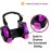 New-Bounce Heel Wheel Skates with Lights - Jet Wheelies for Shoes - Adjustable Roller Heel Skates for Kids - One Size Fits Most (Purple)