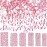 Bememo 3456 Pcs Crystals Diamond Rhinestones AB Clear Flat Back Round Gems Flatback Glass Mixed Size Crystals Gems for Crafts Clothes Shoes Makeup Bags Decor, 6 Sizes(Pink)