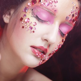 Bememo 3456 Pcs Crystals Diamond Rhinestones AB Clear Flat Back Round Gems Flatback Glass Mixed Size Crystals Gems for Crafts Clothes Shoes Makeup Bags Decor, 6 Sizes(Pink)