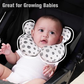 KAKIBLIN Baby Neck Pillow, Baby Head Pillow, Upgraded Travel Support Pillow for Carseat, Newborn Neck Support for Car Seat,Pushchair (Snail)