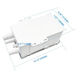 SAILINGFLO Marine Shower Sump Pump Kit System Drain Box-12V 750GPH Built-in Automatic Bilge Pump. Multi-Port Intlet for Marine, Yacht, Boat, Rvs