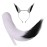 Anime Wolf Fox/Cat 25 Plush Tail + 2 Clip Ears Prop Halloween Cosplay New (White Black)