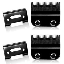 Professional Adjustable Clippers Blades, Carbon Steel Hair Clipper Replacement Blade Compatible with Wahl 8148, Wa!hl Senior Cordless Clipper, Wa!hl Magic Clipper, Pack of 2 (Taper Black)