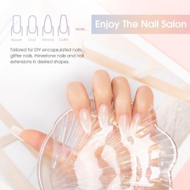 ROSALIND Soft Pink&Opal Extension Gel, 2 PCS 2oz Opal Poly Nail Gel kit Soft Pink Nail Builder for Nail Art Decoration, Nail Thickening Poly Nail Gel Tube Easy to DIY Use Need UV Lamp